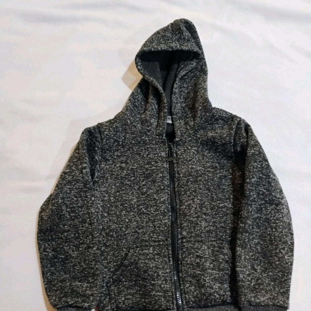 Cozy  Gray Kids Zip-Up Hoodie
